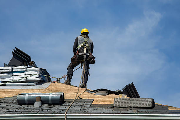 Professional Gutter Installation technician working in East Millsboro, PA